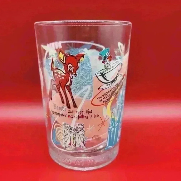 VTG PINOCCHIO Walt Disney 100 Years Of Magic McDonald's Glass CLEAR FULL COLOR - Picture 4 of 12